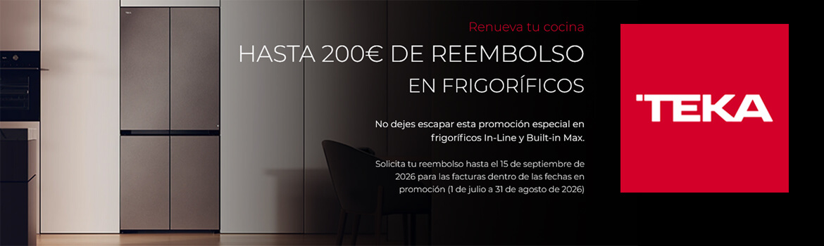 Hasta 200€ de reembolso en frigoríficos Teka